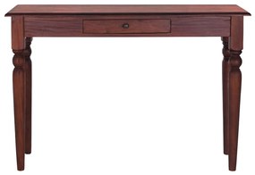 Masă consolă, maro clasic, 110x30x75 cm, lemn masiv mahon