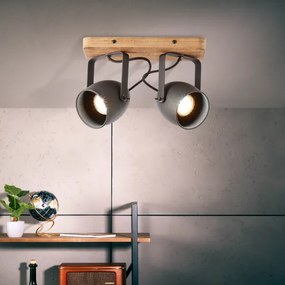 Brilliant - Spot dublu CROWTON, 2x GU10/6W/230V, finisaj din pin