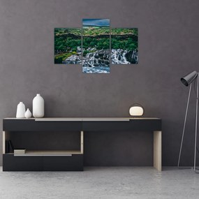 Tablou cu cascade în natură (90x60 cm)