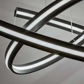 Rabalux 72052 - Lampă suspendată LED reglabilă pe cablu ZADIE 80W/230V 3000-6500K negru + telecomandă