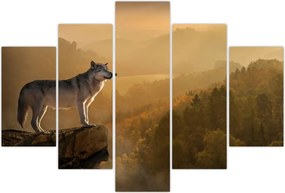 Tablou - Lup pe stăncă (150x105 cm)