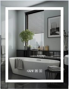 IREDA Oglindă de baie cu iluminare LED, 60 x 80 cm