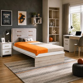 Pat tapitat pentru copii Dynamic ,   Confort si Stil, 100x200 cm