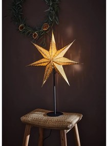 Decorațiune luminoasă aurie ø 45 cm cu model de Crăciun Glitter – Markslöjd