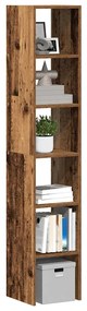 vidaXL Biblioteci 2 buc Lemn vechi stivuibil 30x30x80cm Lemn prelucrat