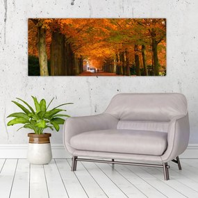 Tablou - Bulevardul de copaci în toamnă (120x50 cm)