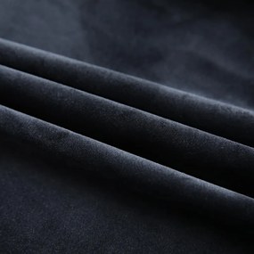 Draperie opaca, negru, 290 x 245 cm, catifea, cu carlige 1, Negru
