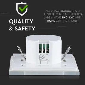 Senzor de mișcare cu infraroșu 180° 300W/230V alb