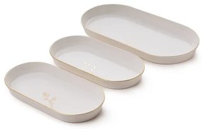 Set de veselă 27 piese alb/auriu/porțelan