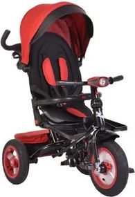 Tricicleta cu copertina detasabila NOVOKIDS™ Jockey Trike , Cu far luminos si melodii, Roti gonflabile din cauciuc, Pozitie somn, Pedale si maner
