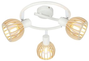 Plafonieră albă-în culoare naturală ø 10 cm Atarri – Candellux Lighting