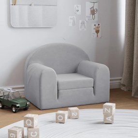 Canapea extensibila pentru copii, gri deschis, plus moale