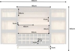 Bufet/ Bar design vintage GOLDEN SUNSET 140cm Mango