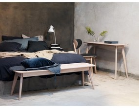 Scaun de dining din lemn de stejar cu șezut gri închis Rowico Cato, maro deschis