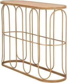 Masă consolă în culoare naturală din ratan 32x110 cm Samui – Mauro Ferretti