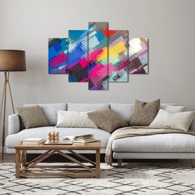 Tablou - Dungi colorate cu pensula (150x105 cm)