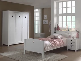 Set Mobilier Copii AMORI, 3 Piese, Alb, Stil Romantic – Vipack