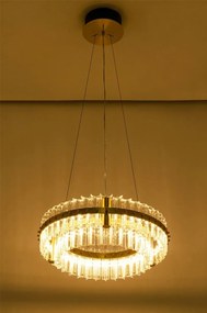 Lustra LED suspendata design deosebit Half 47D auriu