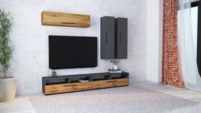 Living haaus Haga V10, Antracit/Stejar Wotan, L 240 cm