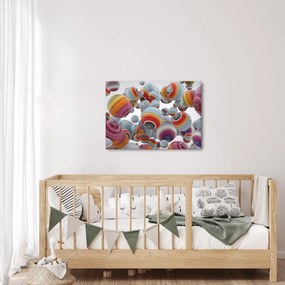 Tablou cu bile pictate (70x50 cm)