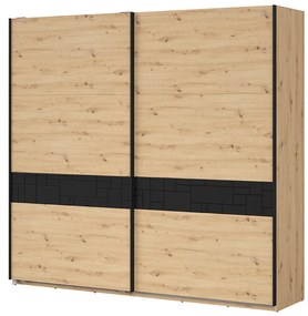 Dulap de haine Pont SZF/240 (Stejar artisan + Negru mat). 1063046