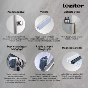 Cabină de duș cu hidromasaj Lia cu instalare pe partea dreaptă