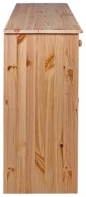 Servanta cu 6 sertare, 113x35x73 cm, lemn masiv de pin 1, Maro