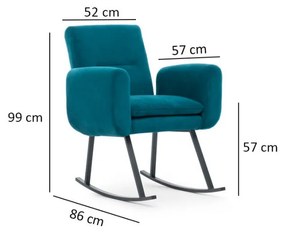 Fotoliu Tip Balansoar Kono, Verde Petrol