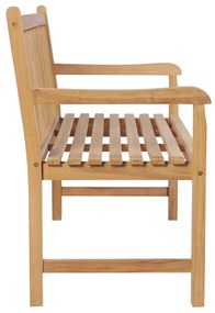 Banca gradina cu perna neagra, 150 cm, lemn masiv tec 150 cm, Negru, 1, Negru