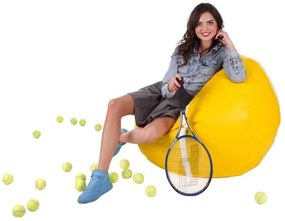 Fotoliu puf Tenis XXXL (Galben + Alb). 1054541