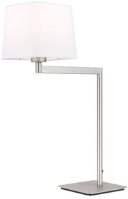 Veioza/Lampa de masa pivotanta CARLTON nickel/alb