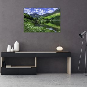 Tablou - Peisaj cu un lac (90x60 cm)