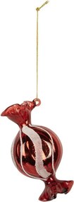 Ornament de Crăciun vintage bomboană din sticlă roșie, 5x4xH10 cm