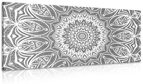 Tablou Mandala armonie în design alb-negru