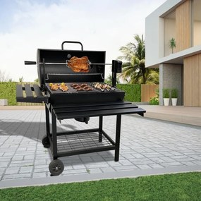 Grătar multifuncțional cu afumătoare + rotisor electric KRISTEN