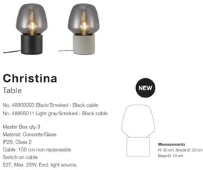 Veioza minimalista design decorativ nordic Christina, antracit