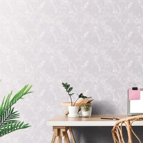Tapet autoadeziv crin pictat în design gri