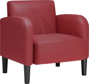 vidaXL Canapea Scaun cu cotiere Vin Roșu 54 cm piele artificială