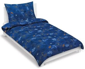 Bellatex Lenjerie de pat din crep Louka albastruînchis, 140 x 200 cm, 70 x 90 cm