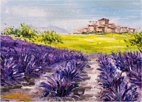 Tablou - Provence, Franța, pictură în ulei (70x50 cm)