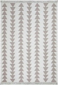 Covor 22994A, 80x150 cm, forma dreptunghiulara, bumbac, alb/bej