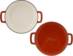 Tigaie grill fontă emailată 28 cm Ruginiu Fontestic Cosy &amp; Trendy 6865922