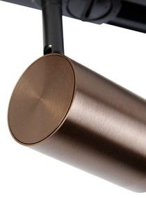 Spot cu șină modern monofazat bronz închis - Jeana