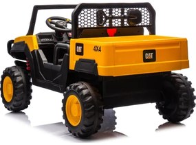 Mașinuță electrică CAT 60W/7500 mAh galben/negru + telecomandă