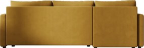 Coltar extensibil de colt VENORIA, mustar, reversibil, 220x143 cm + 2 perne GRATUIT