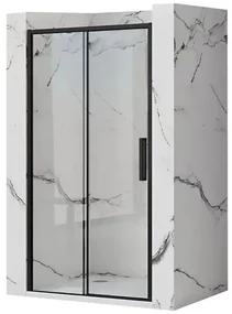 Usa de nisa culisanta Rea Rapid Slide 140 cm sticla 6 mm negru