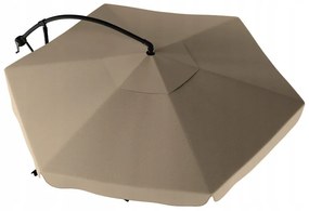 Umbrela de gradina pliabila LEVI 300 cm, bej-maro + ambalare gratuită