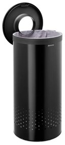 Cos de rufe Brabantia 1008916, 35 L, Capac din plastic, Umplere fara deschidere, Gauri aerisire, Negru