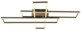 Plafoniera LED moderna DAKARI negru/lemn