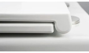 Deante CGRD6ZPW - Vas WC suspendat rotund cu capac SoftClose, ceramică, alb